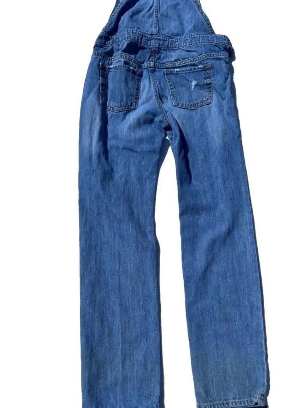 Denim Overalls Kids Medium Wash Blue Good Distressed Straight Leg‎
